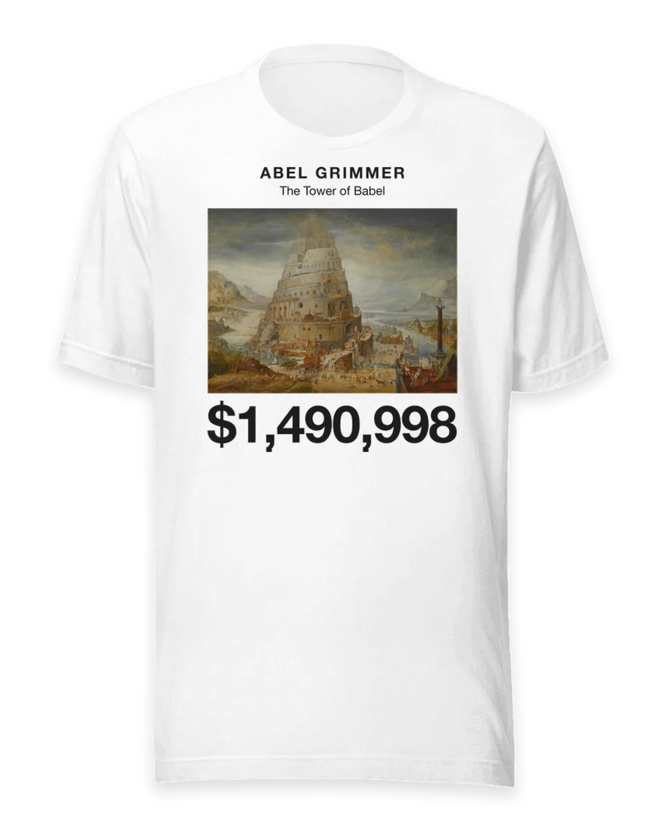 T-shirt: The Tower of Babel by Abel Grimmer