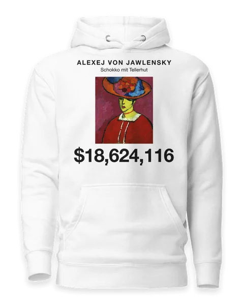 Schokko mit Tellerhut by Alexej von Jawlensky, on a white hoodie