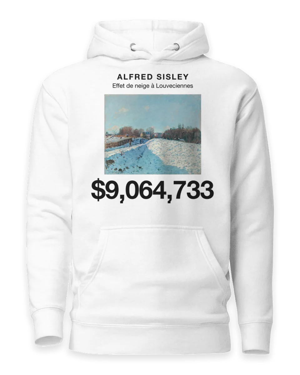 Hoodie: Effet de neige à Louveciennes by Alfred Sisley