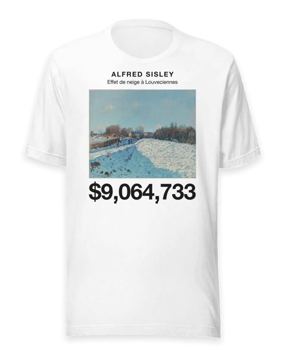 T-shirt: Effet de neige à Louveciennes by Alfred Sisley