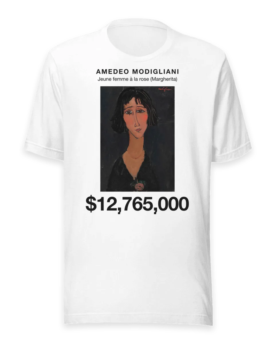 T-shirt: Jeune femme à la rose (Margherita) by Amedeo Modigliani