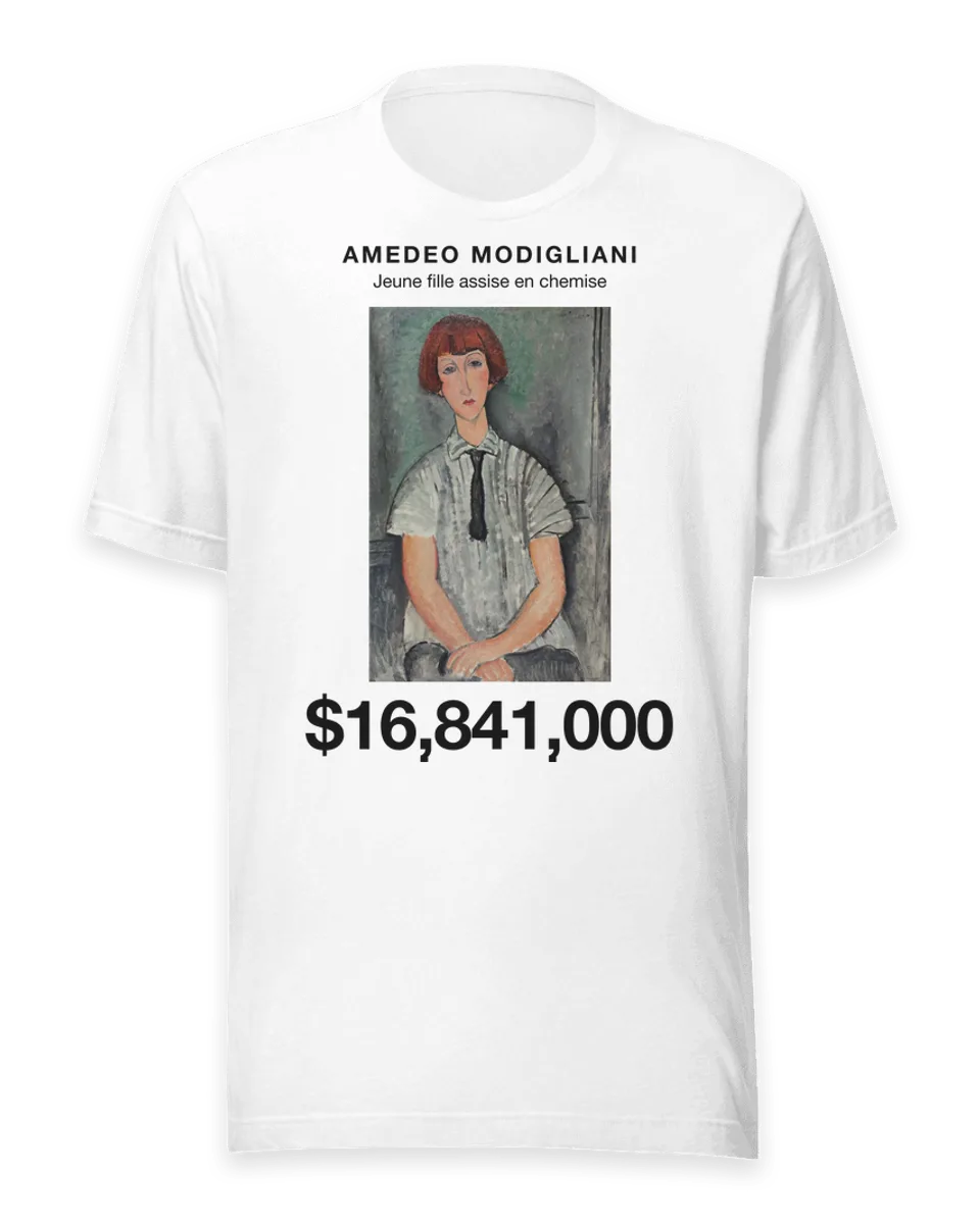 T-shirt: Jeune fille assise en chemise by Amedeo Modigliani