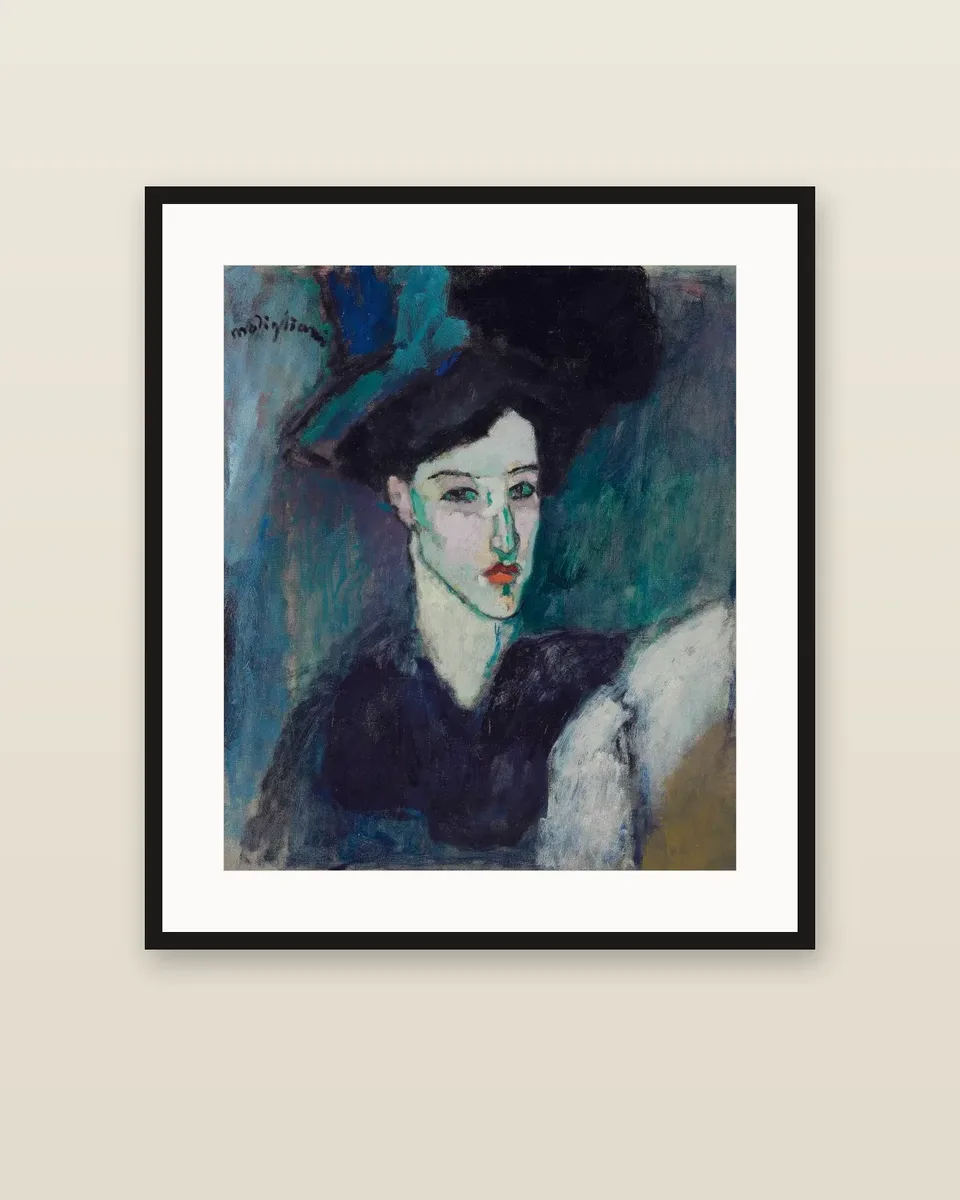La Juive by Amedeo Modigliani, framed