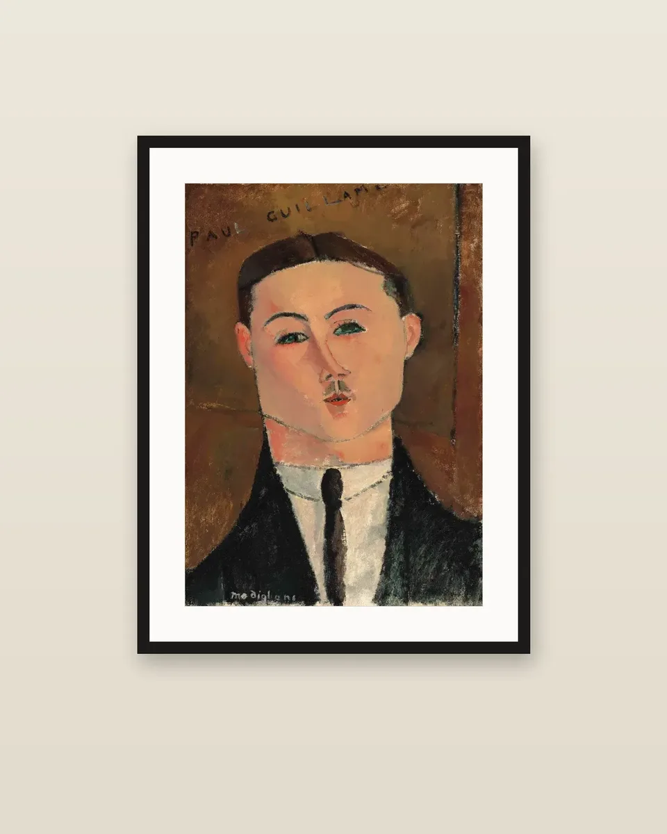 Paul Guillaume by Amedeo Modigliani, framed