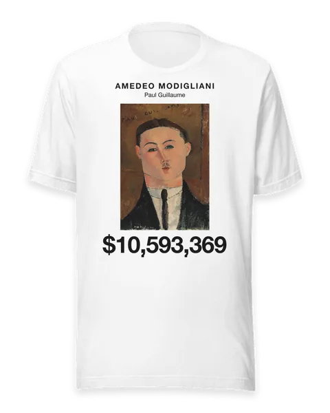 Paul Guillaume by Amedeo Modigliani, on a white t-shirt