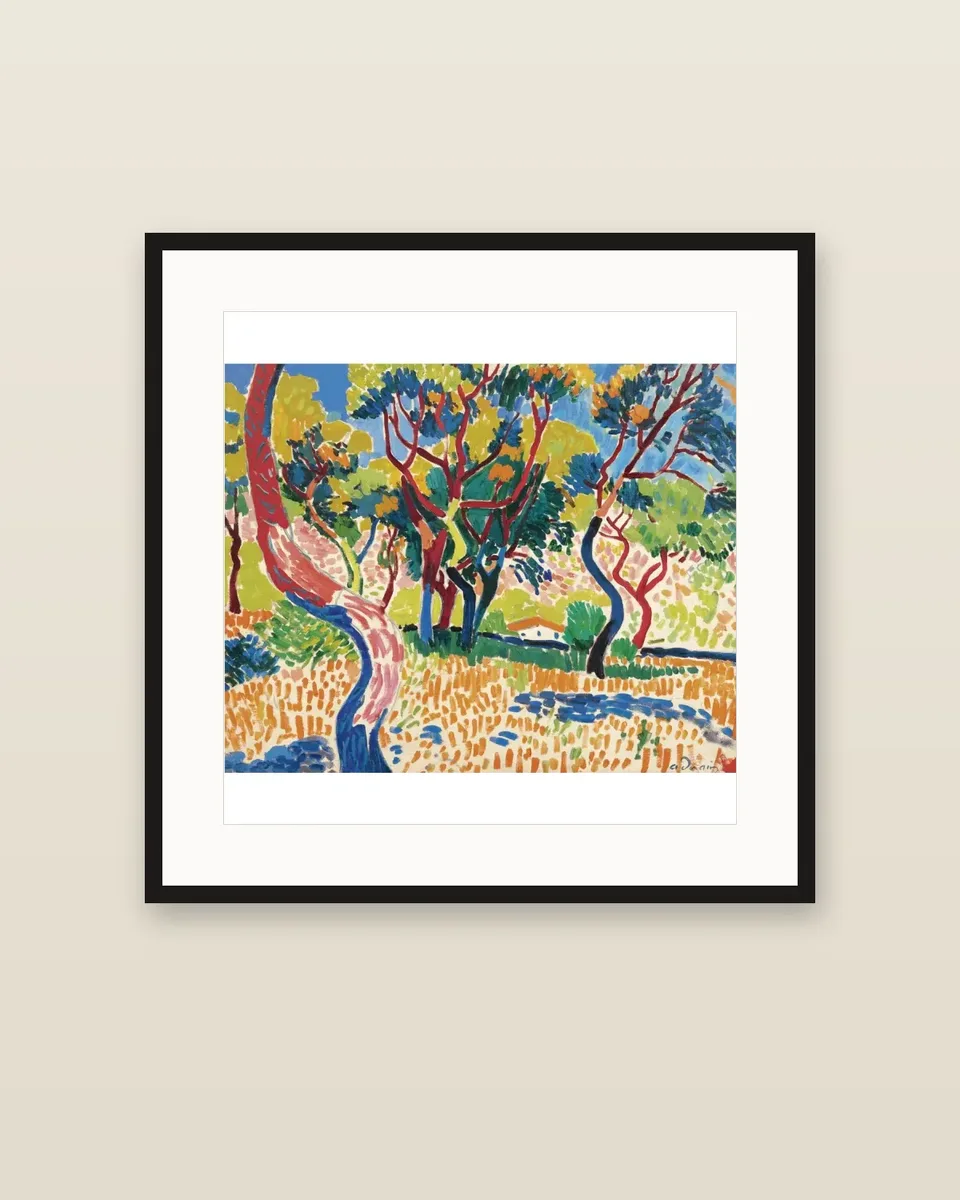 Arbres à Collioure by André Derain, framed