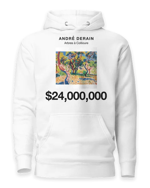 Arbres à Collioure by André Derain, on a white hoodie
