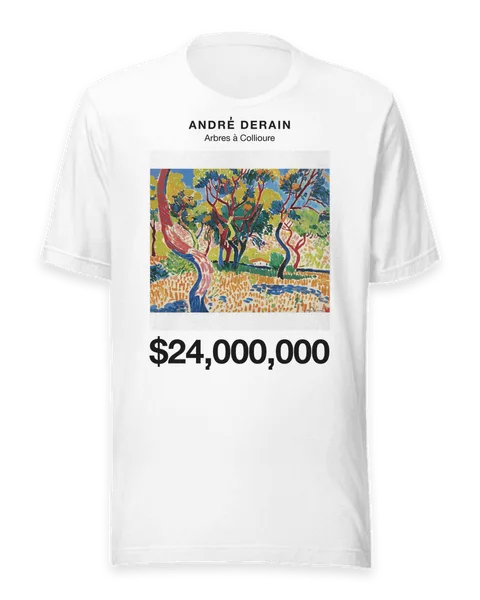 Arbres à Collioure by André Derain, on a white t-shirt