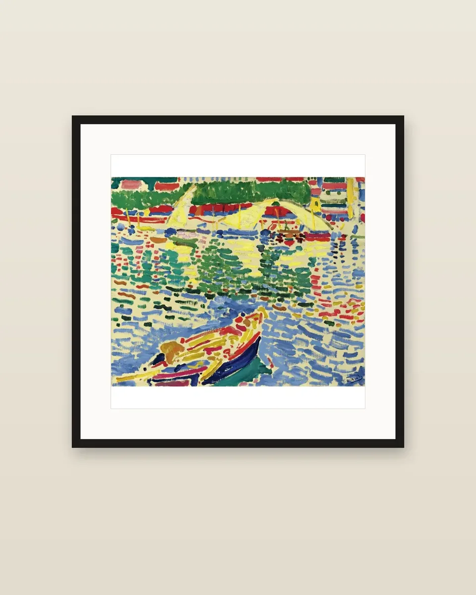 Barques au port de Collioure by André Derain, framed