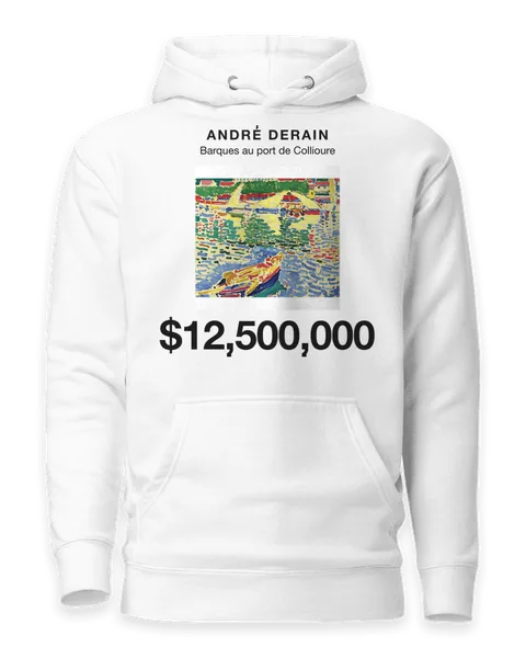 Barques au port de Collioure by André Derain, on a white hoodie