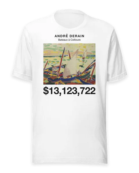 Bateaux à Collioure by André Derain, on a white t-shirt