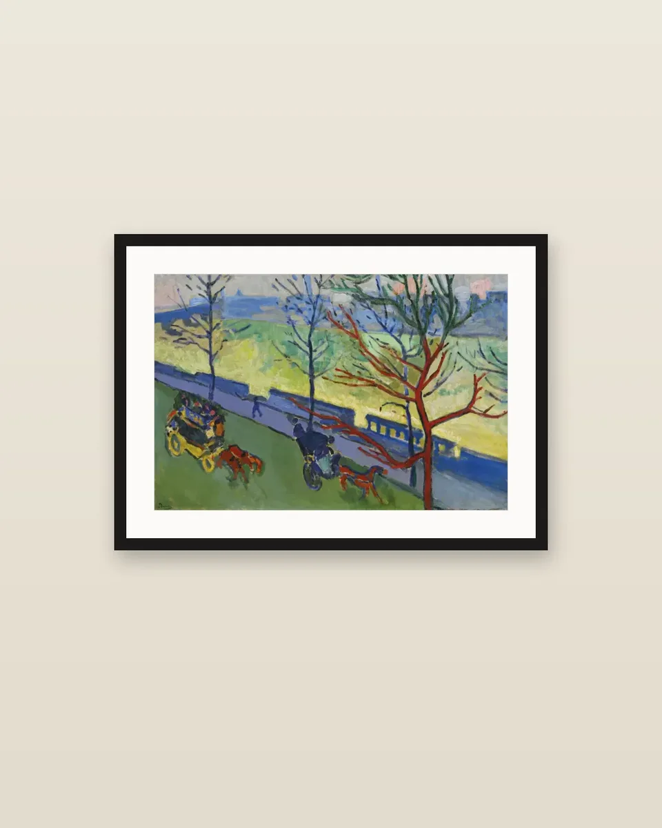 Londres: le quai Victoria by André Derain, framed