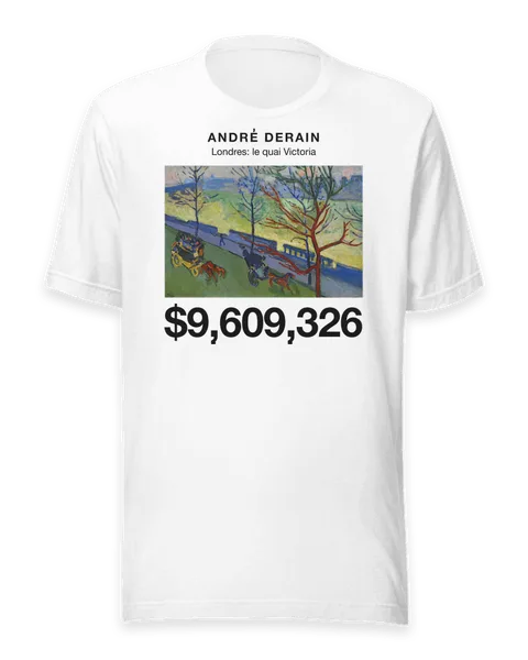 Londres: le quai Victoria by André Derain, on a white t-shirt