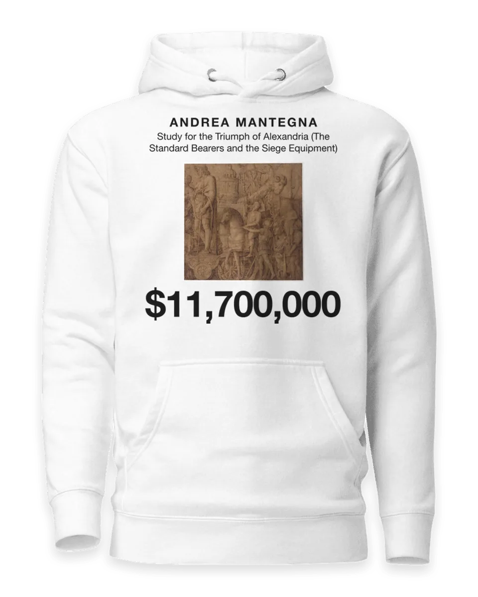 Hoodie: Study for the Triumph of Alexandria (The Standard Bearers and the Siege Equipment) by Andrea Mantegna
