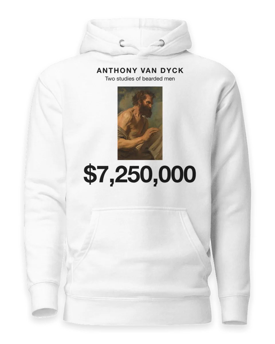 Hoodie: Two studies of bearded men by Anthony van Dyck