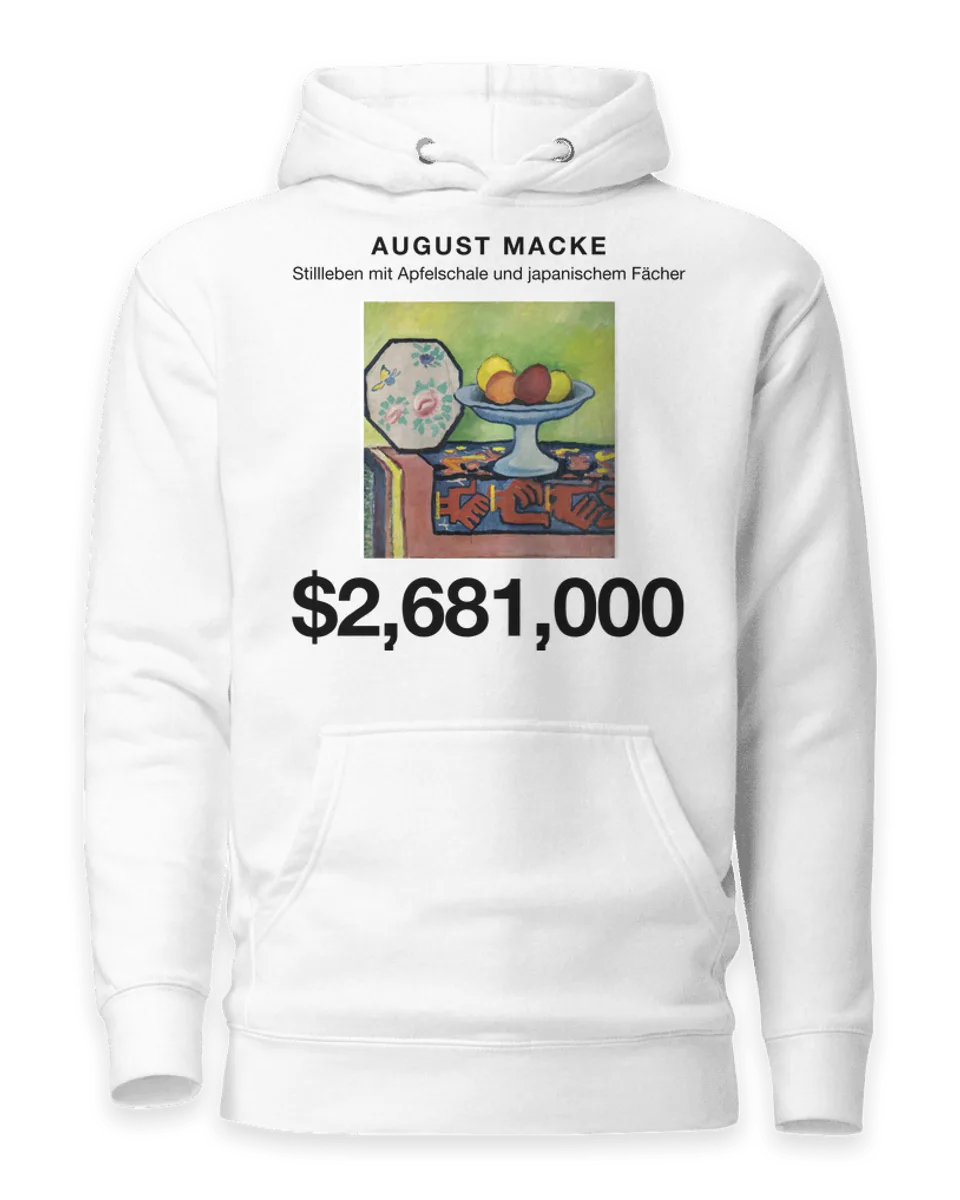 Hoodie: Stillleben mit Apfelschale und japanischem Fächer by August Macke