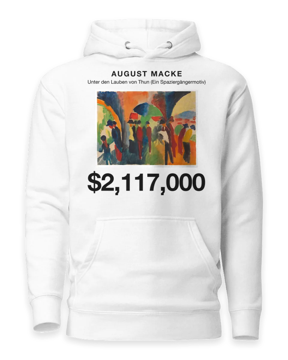 Hoodie: Unter den Lauben von Thun (Ein Spaziergängermotiv) by August Macke
