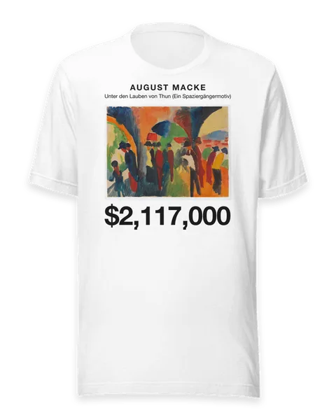 Unter den Lauben von Thun (Ein Spaziergängermotiv) by August Macke, on a white t-shirt