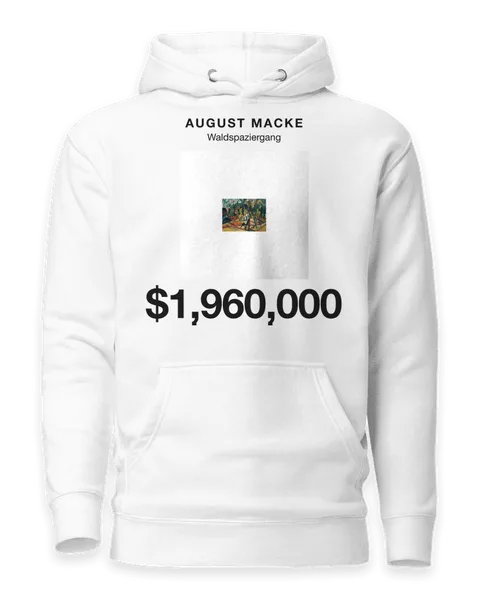 Waldspaziergang by August Macke, on a white hoodie