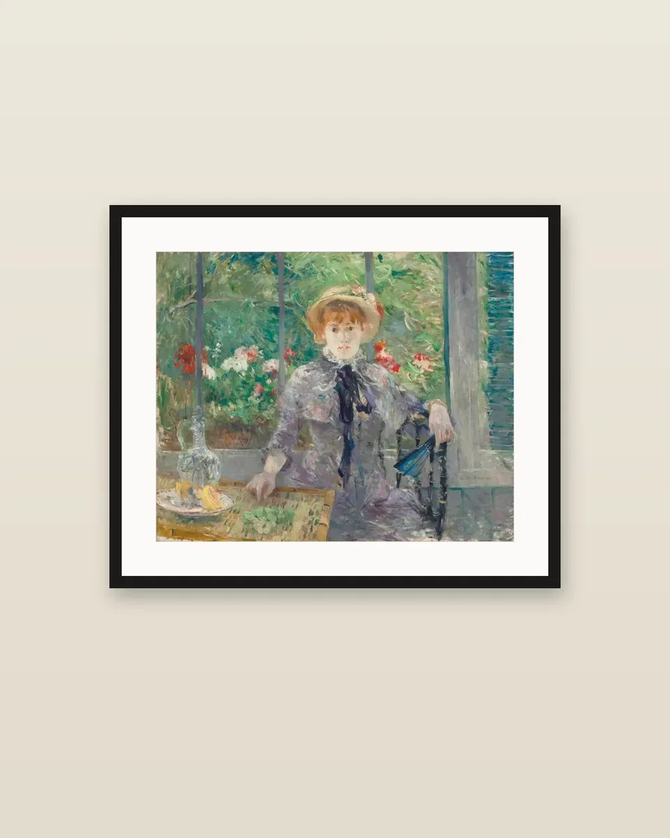 Après le déjeuner by Berthe Morisot, framed