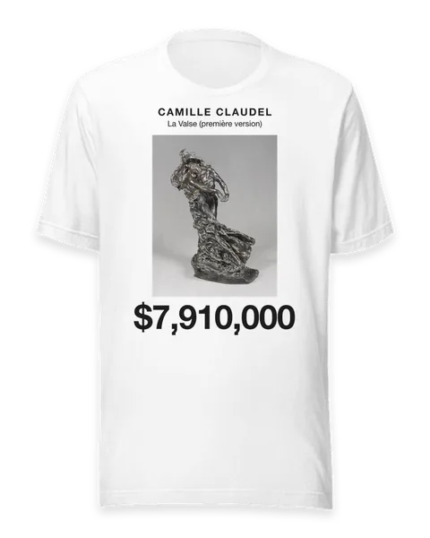 La Valse (première version) by Camille Claudel, on a white t-shirt