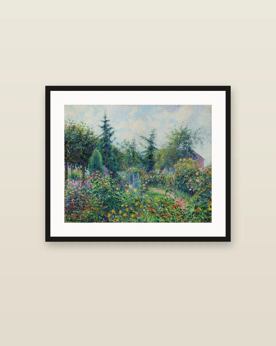 Jardin et poulailler chez Octave Mirbeau, Les Damps by Camille Pissarro, framed