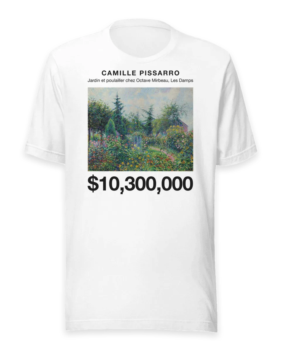T-shirt: Jardin et poulailler chez Octave Mirbeau, Les Damps by Camille Pissarro