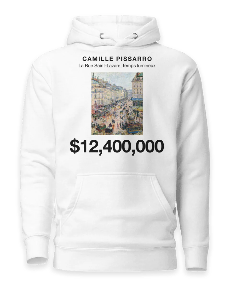 Hoodie: La Rue Saint-Lazare, temps lumineux by Camille Pissarro