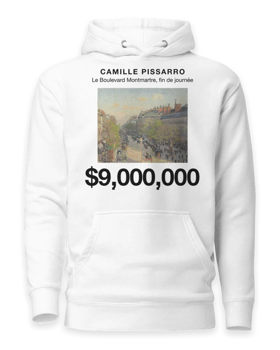 Hoodie: Le Boulevard Montmartre, fin de journée by Camille Pissarro