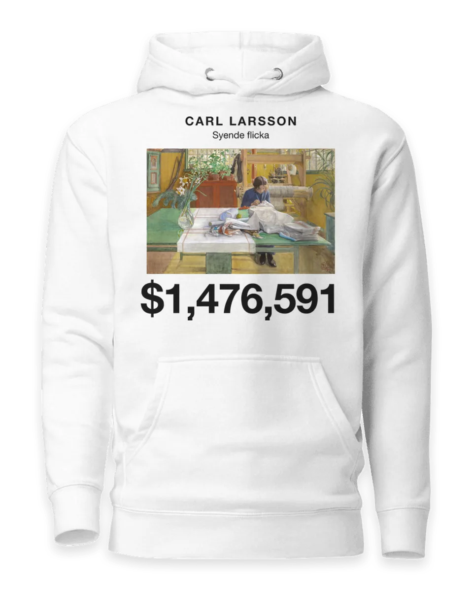 Hoodie: Syende flicka by Carl Larsson