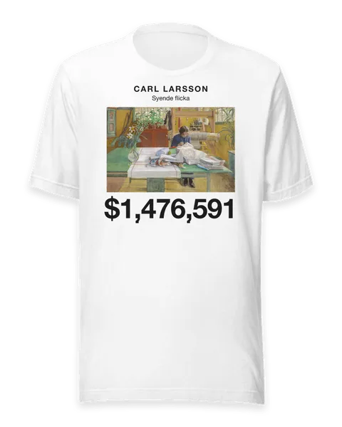 Syende flicka by Carl Larsson, on a white t-shirt