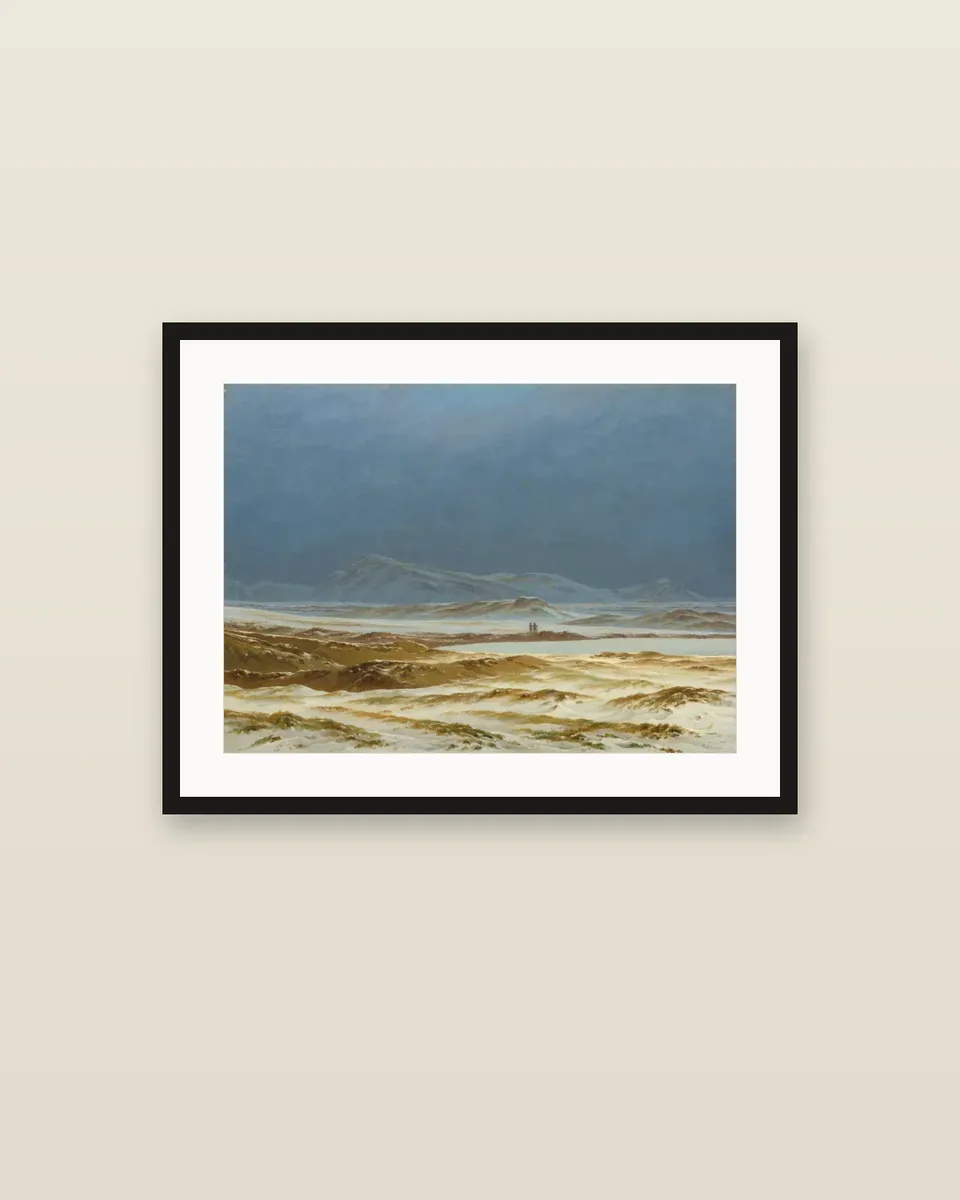 Eine nordische Landschaft, Frühling by Caspar David Friedrich, framed