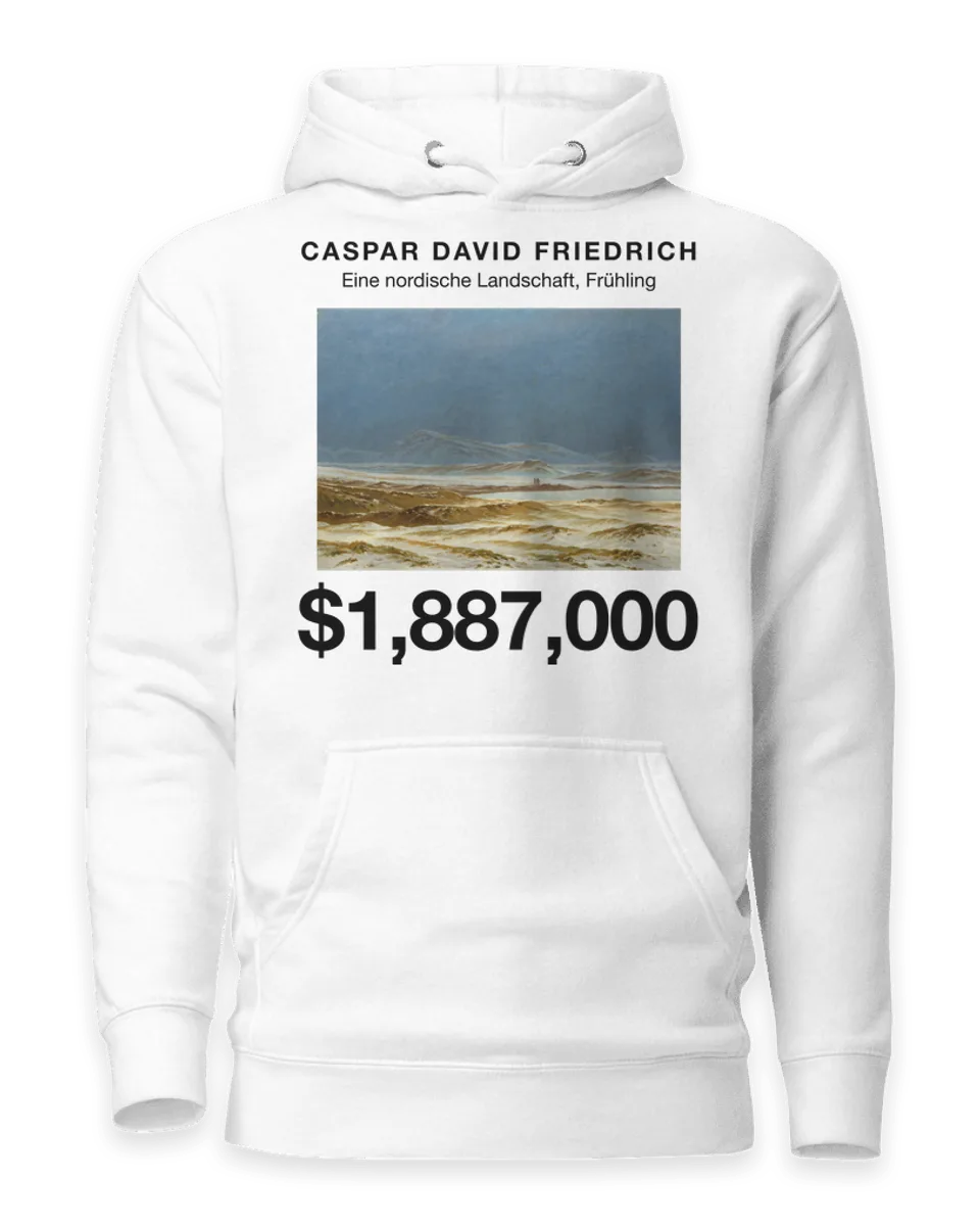 Hoodie: Eine nordische Landschaft, Frühling by Caspar David Friedrich