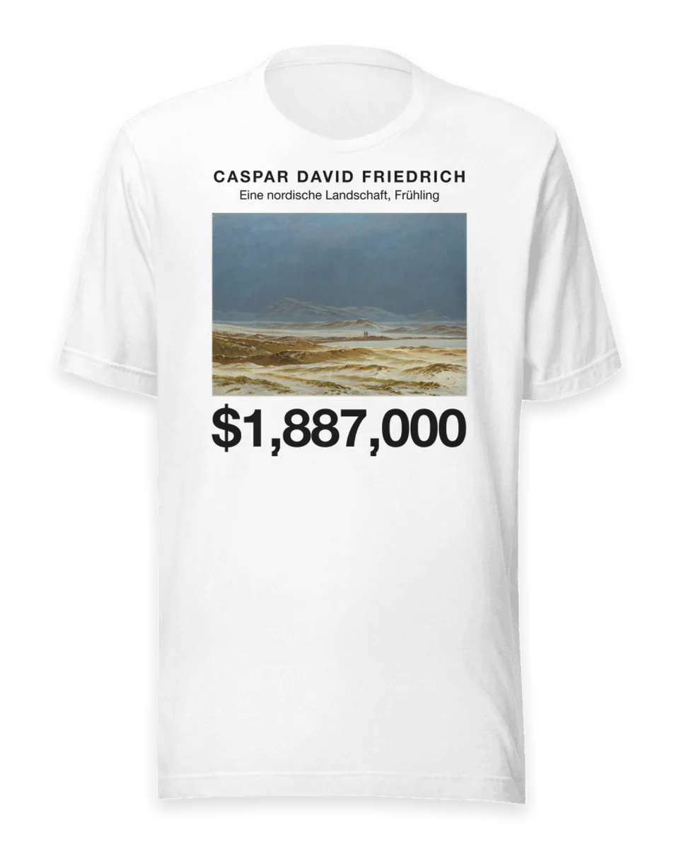 T-shirt: Eine nordische Landschaft, Frühling by Caspar David Friedrich