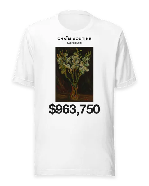 Les glaïeuls by Chaïm Soutine, on a white t-shirt