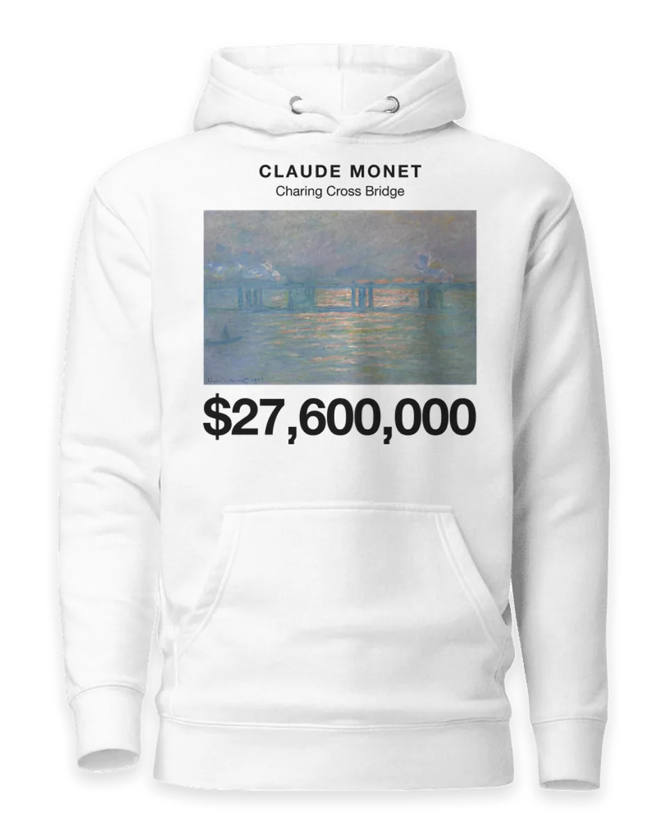 Hoodie: Charing Cross Bridge by Claude Monet