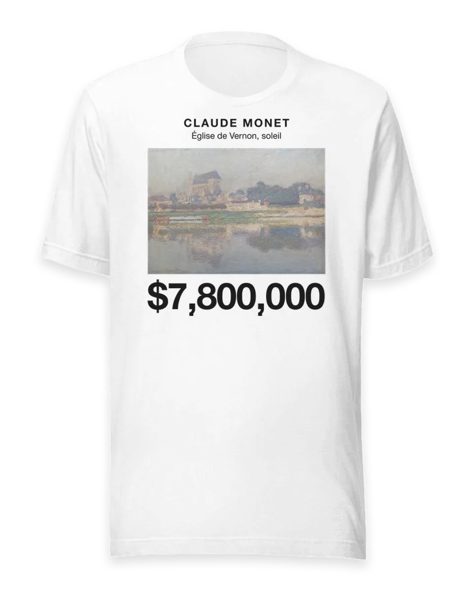 T-shirt: Église de Vernon, soleil by Claude Monet