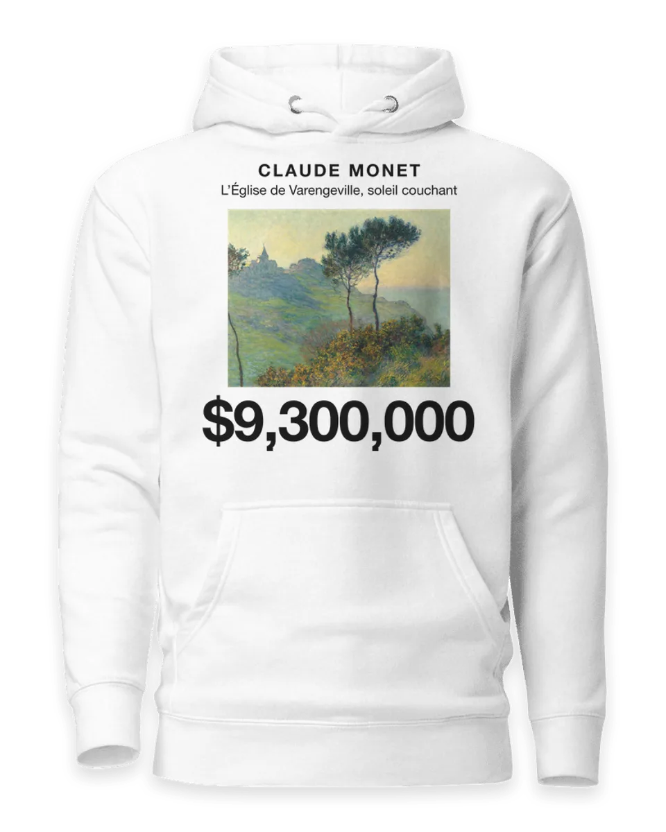 Hoodie: L’Église de Varengeville, soleil couchant by Claude Monet