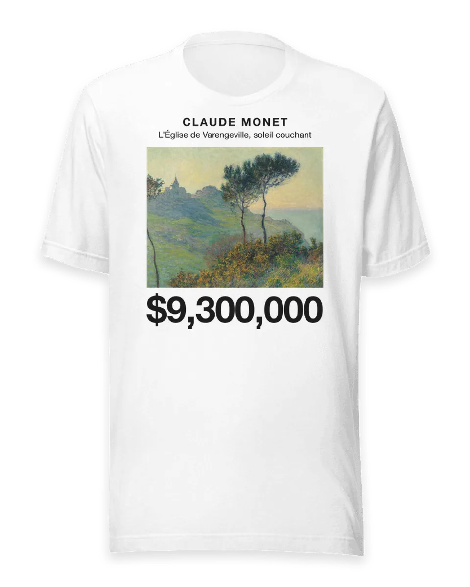 T-shirt: L’Église de Varengeville, soleil couchant by Claude Monet