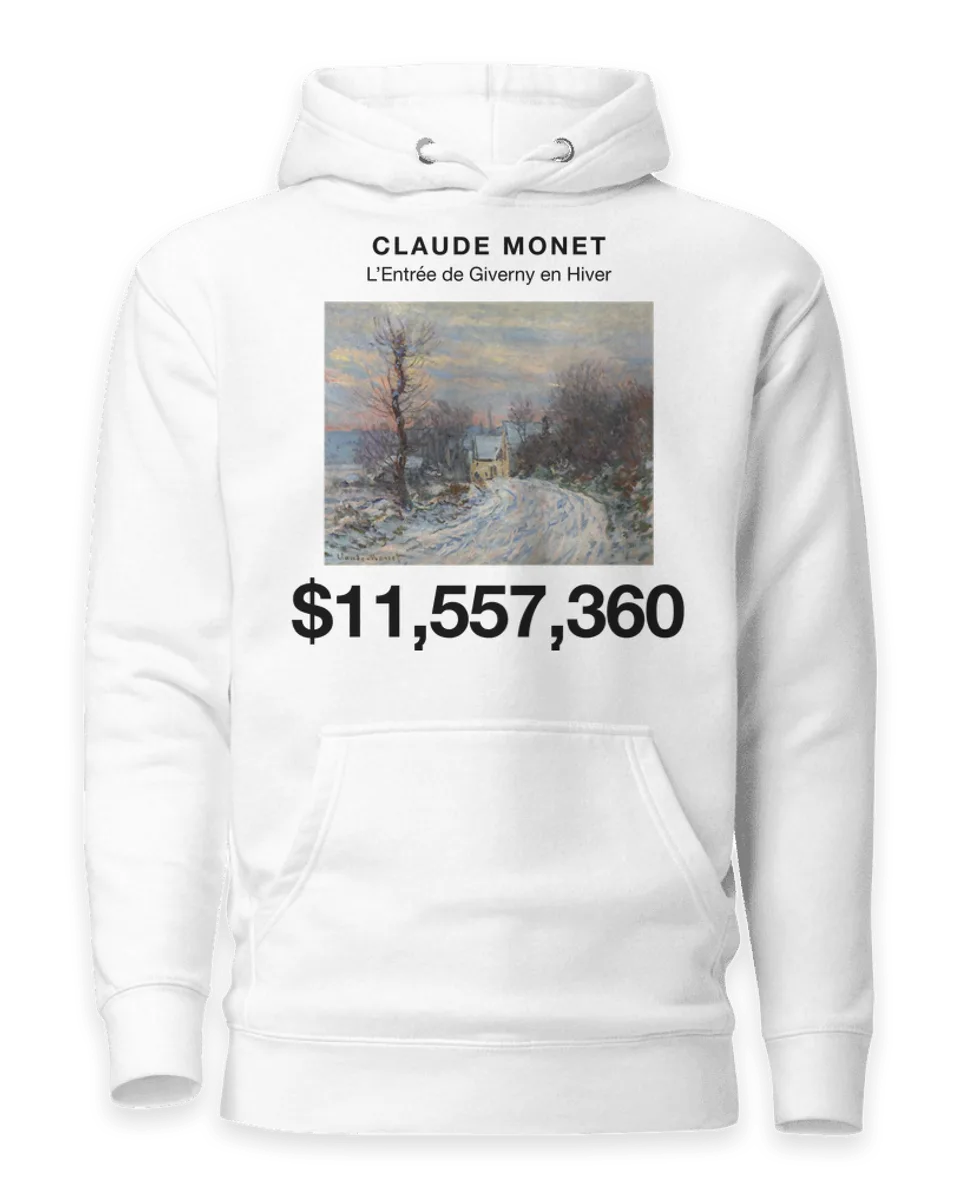Hoodie: L’Entrée de Giverny en Hiver by Claude Monet