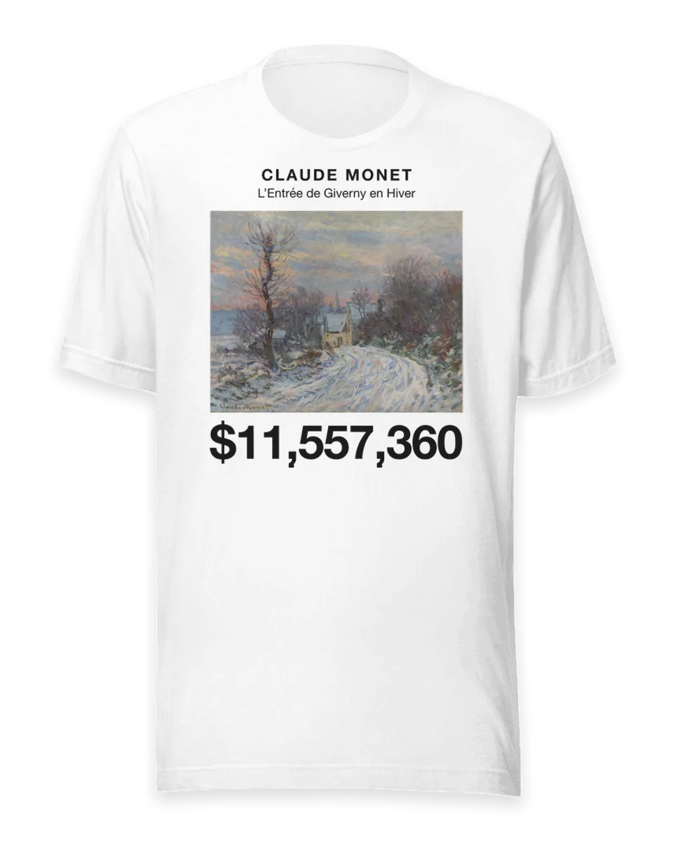T-shirt: L’Entrée de Giverny en Hiver by Claude Monet