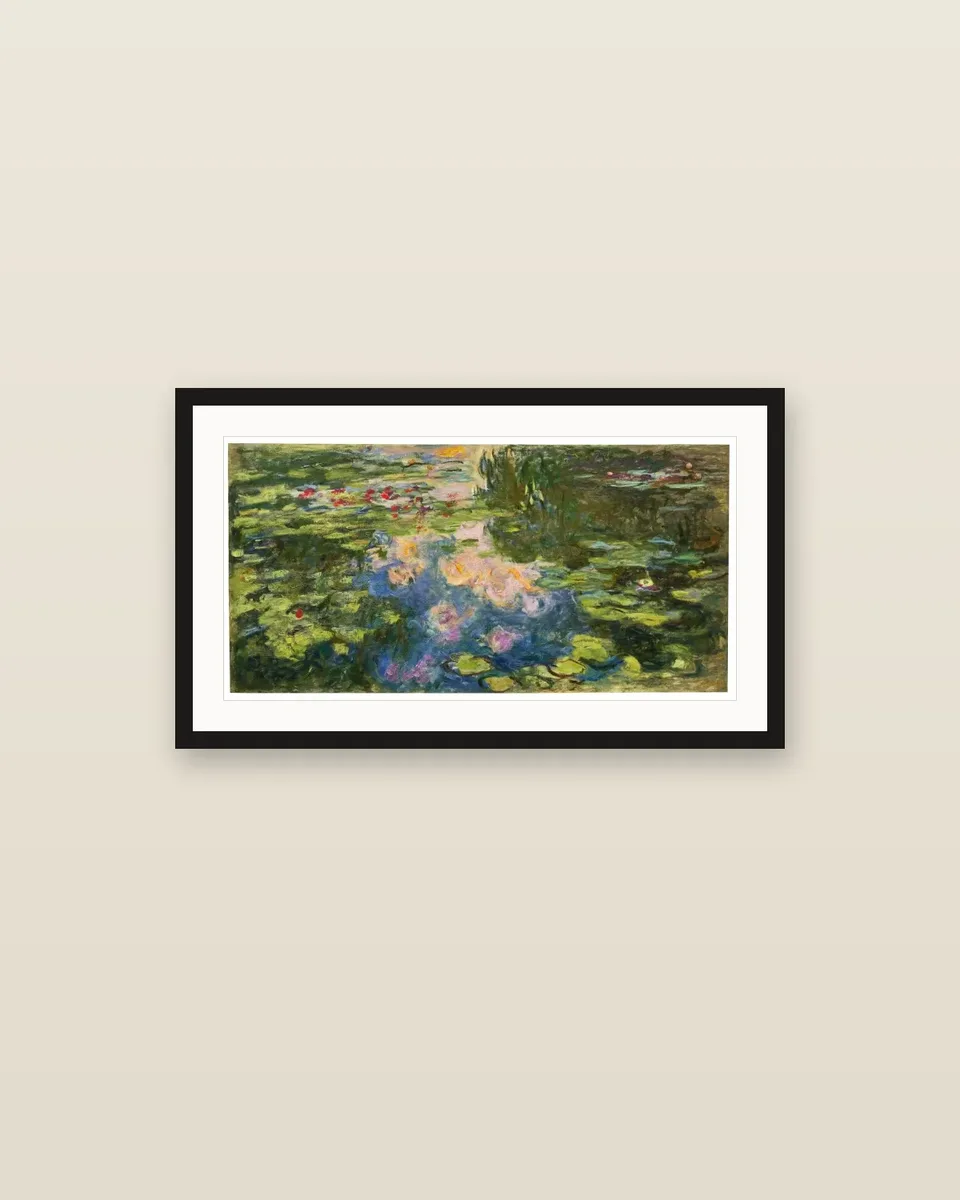 Le Bassin Aux Nymphéas (1917-19) by Claude Monet, framed