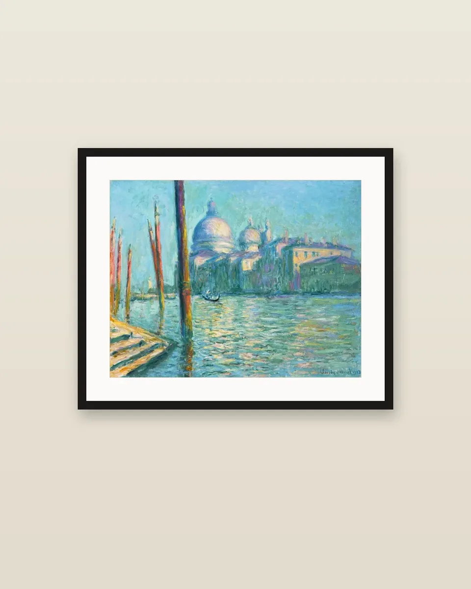 Le Grand Canal et Santa Maria della Salute by Claude Monet, framed