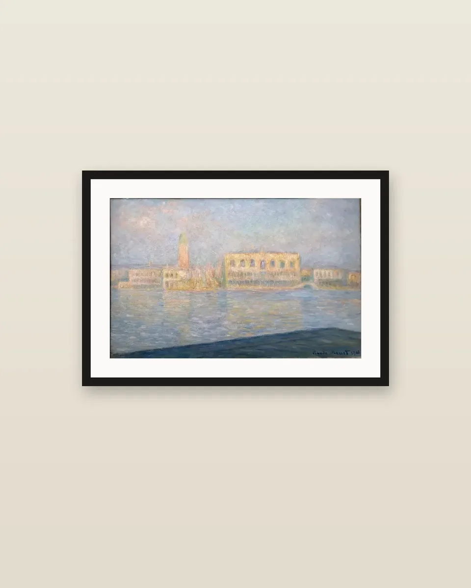 Le Palais Ducal by Claude Monet, framed