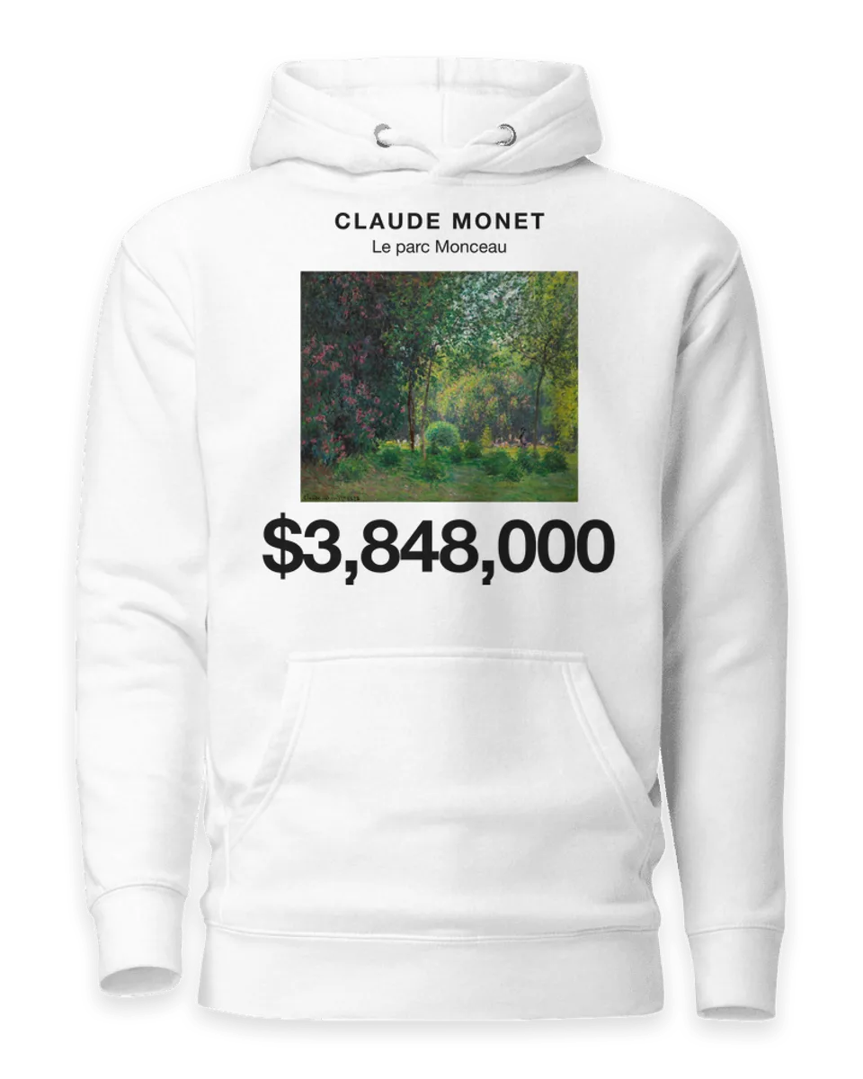 Hoodie: Le parc Monceau by Claude Monet