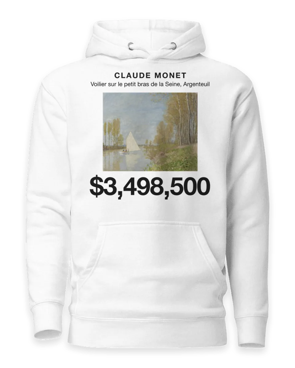 Hoodie: Voilier sur le petit bras de la Seine, Argenteuil by Claude Monet