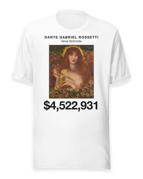 Venus Verticordia by Dante Gabriel Rossetti, on a white t-shirt