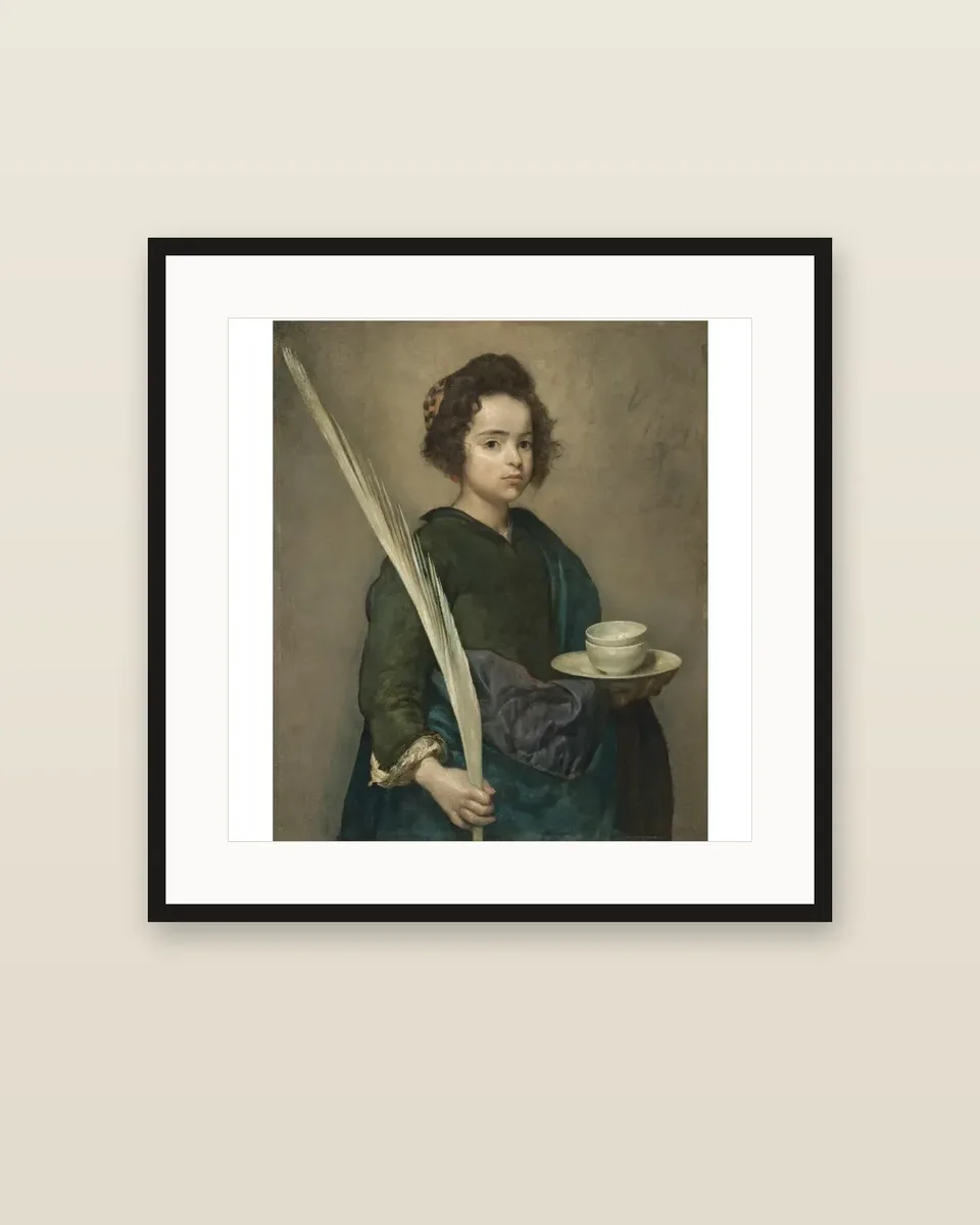 Saint Rufina by Diego Velázquez, framed