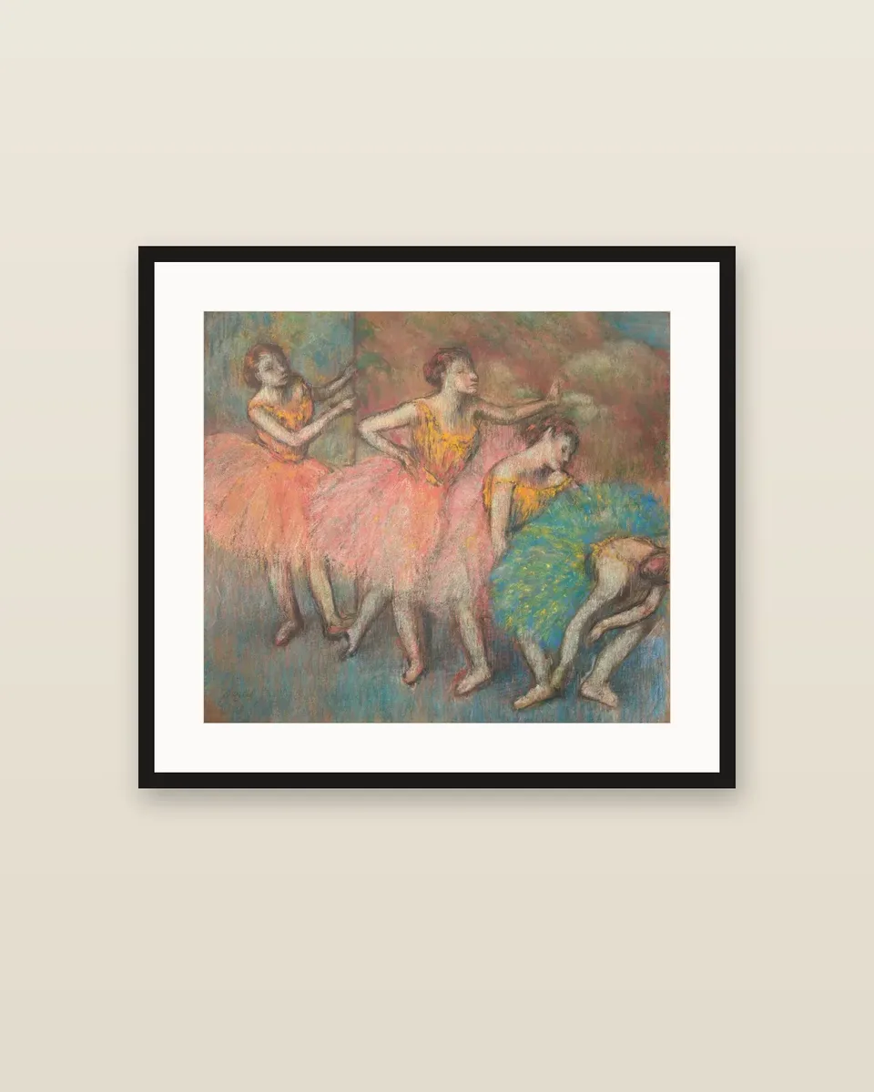 Quatre danseuses by Edgar Degas, framed