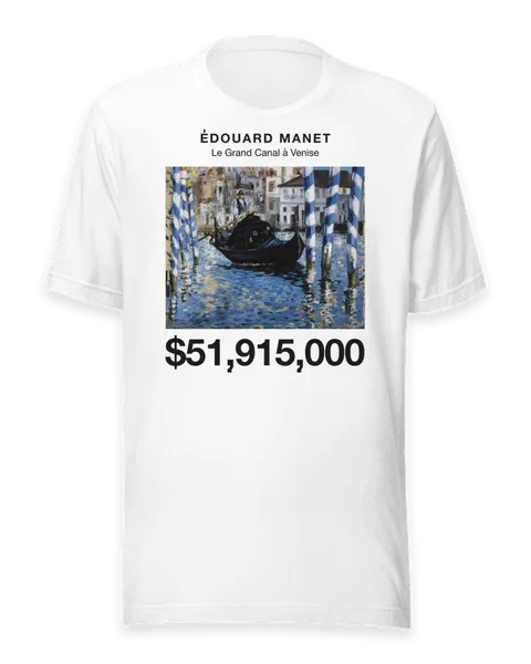 Le Grand Canal à Venise by Édouard Manet, on a white t-shirt